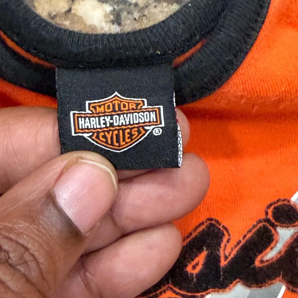 Harley-Davidson‎ Baby Bodysuit 18 Months Orange Black Classic Motorcycles